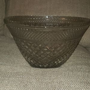 Anchor Hocking Glass Clear Wexford Punch Bowl Cups